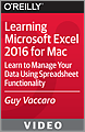 Learning Microsoft Excel 2016 for Mac-3859